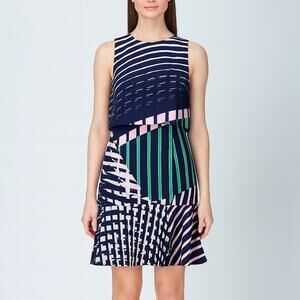 TY-LR Mana Abstract Print Popover Dress
